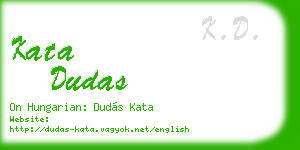 kata dudas business card